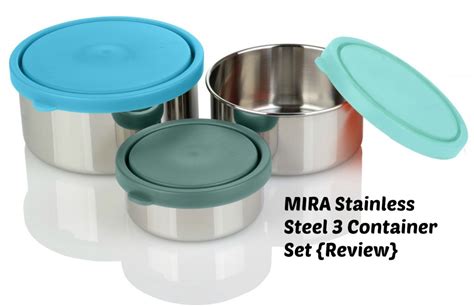 mira set of 3 stainless steel lunch box|MIRA Stainless Steel Lunch Box Food Storage .